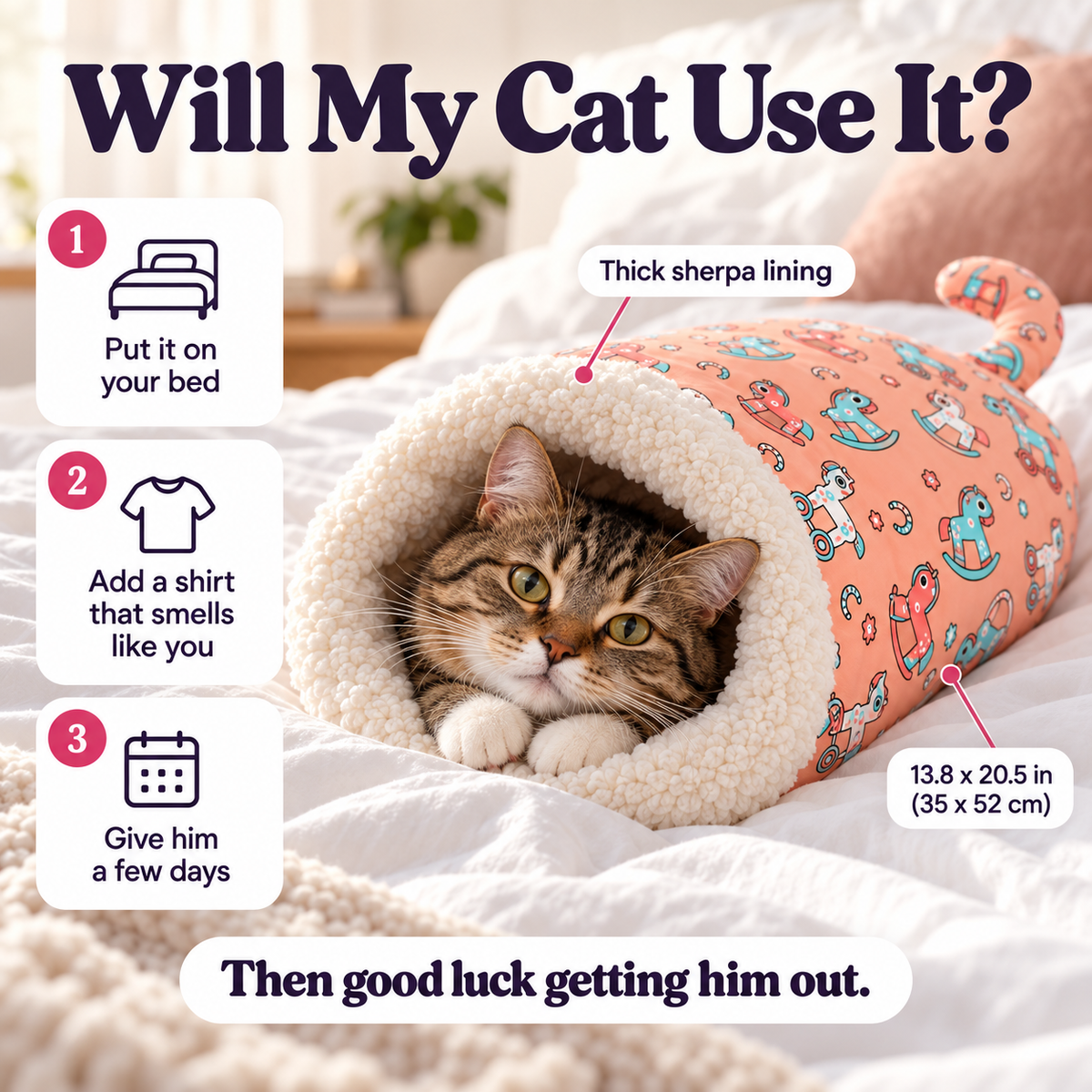 SnugPurr Cozy Cat Sleeping Sack
